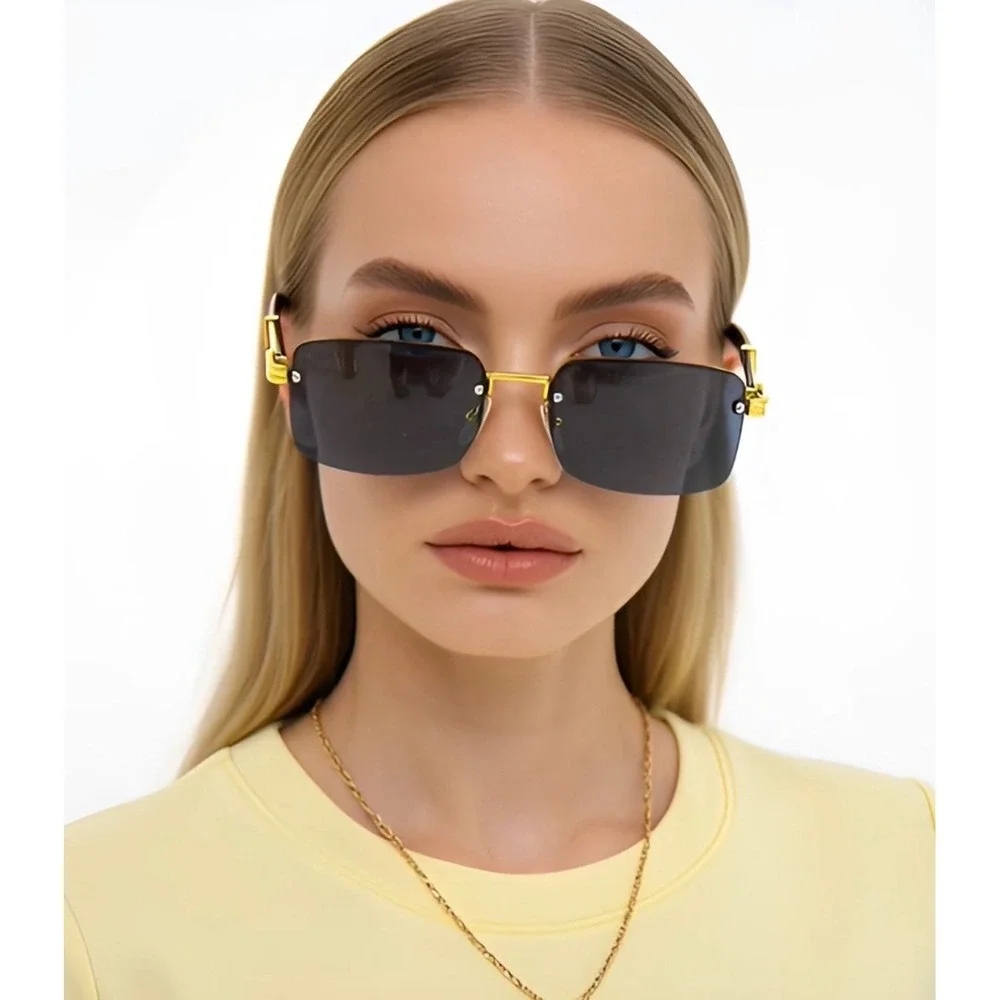 Women Square Frame Men Sunglasses UV400 Protection Outdoor Driving Wear‎ Music
